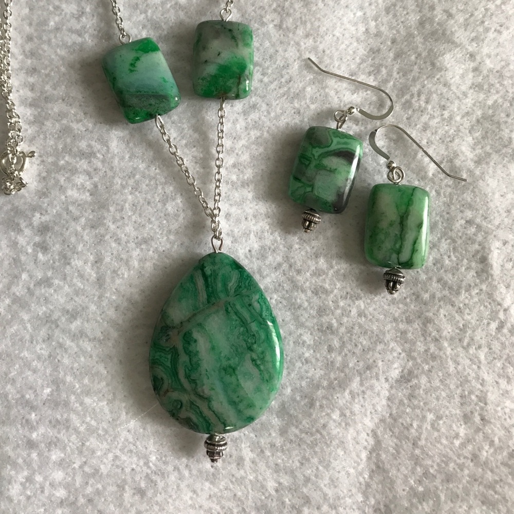 SET!! Crazy lace agate